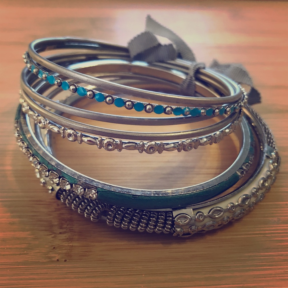 Silver/Turquoise Bangles